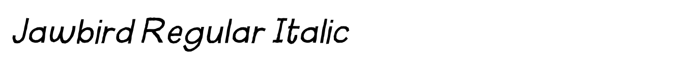 Jawbird Regular Italic